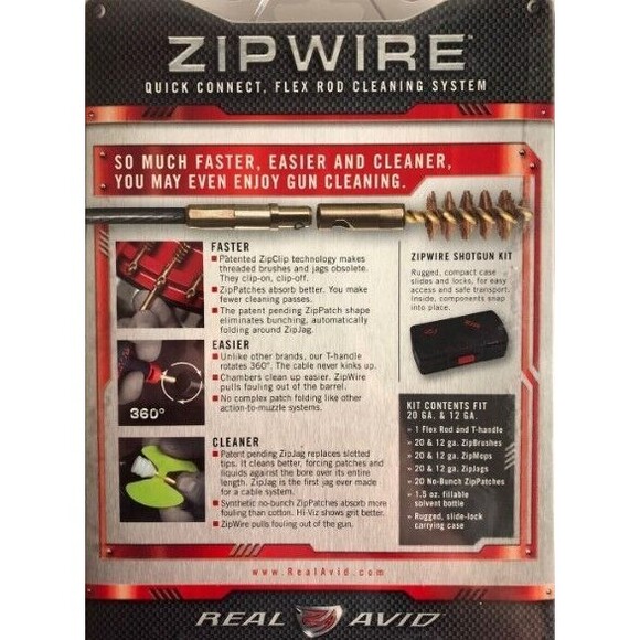 Shotgun Cleaning Kit AVZW101-S New Real Avid Zip Wire  Quick Connect Flex Rod - Picture 2 of 5